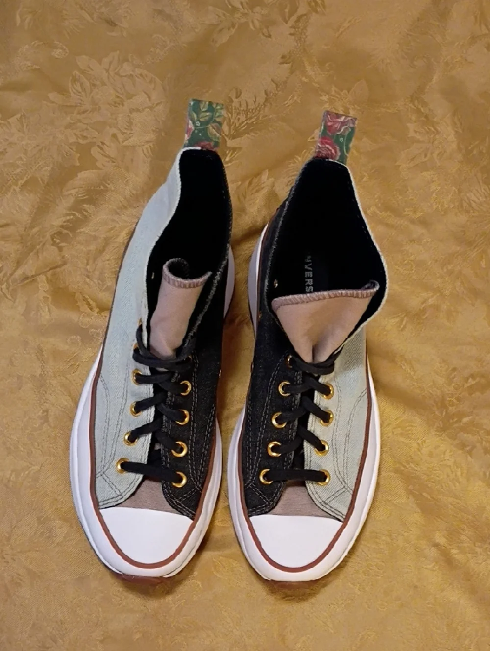 CONVERSE Platform All Stars High Top Denim Blue, Black Men's 9.0 Women's 10.5 - Picture 4 of 13
